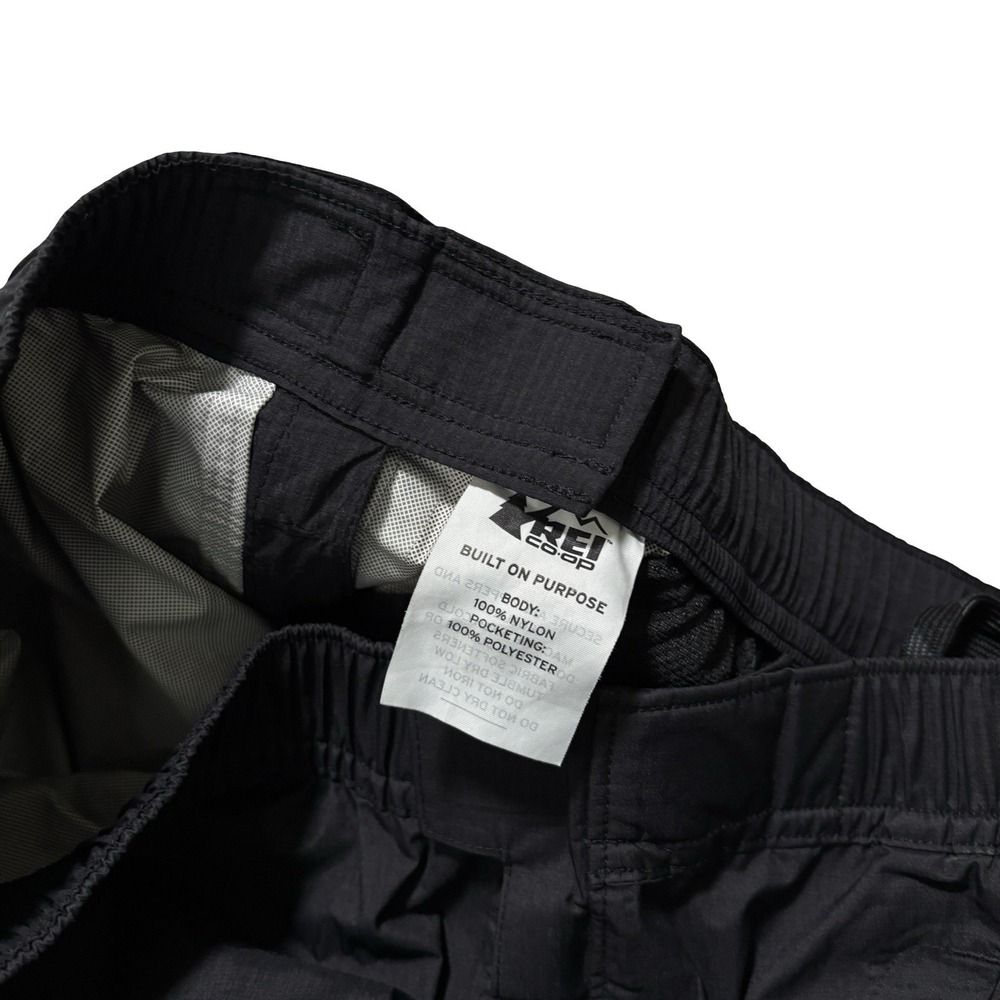 REI Co-op Waterproof Rain Pants Hiking Black Adjustable Waist Peak 2.5L XS 28x31 - Picture 9 of 9